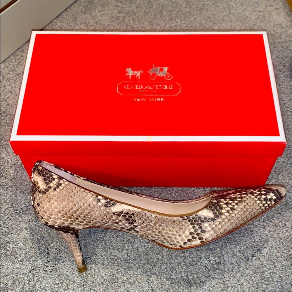 Coach snake skinned high heels